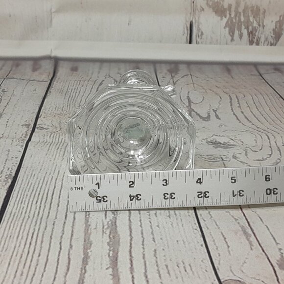 Cross Glass Candle Holder INRI Frosted Jesus Crucifix - Picture 9 of 9